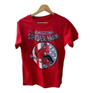 Disney Marvel Spider-Man Short Sleeve T-shirt size XL Kids- Red/blue/white NEW